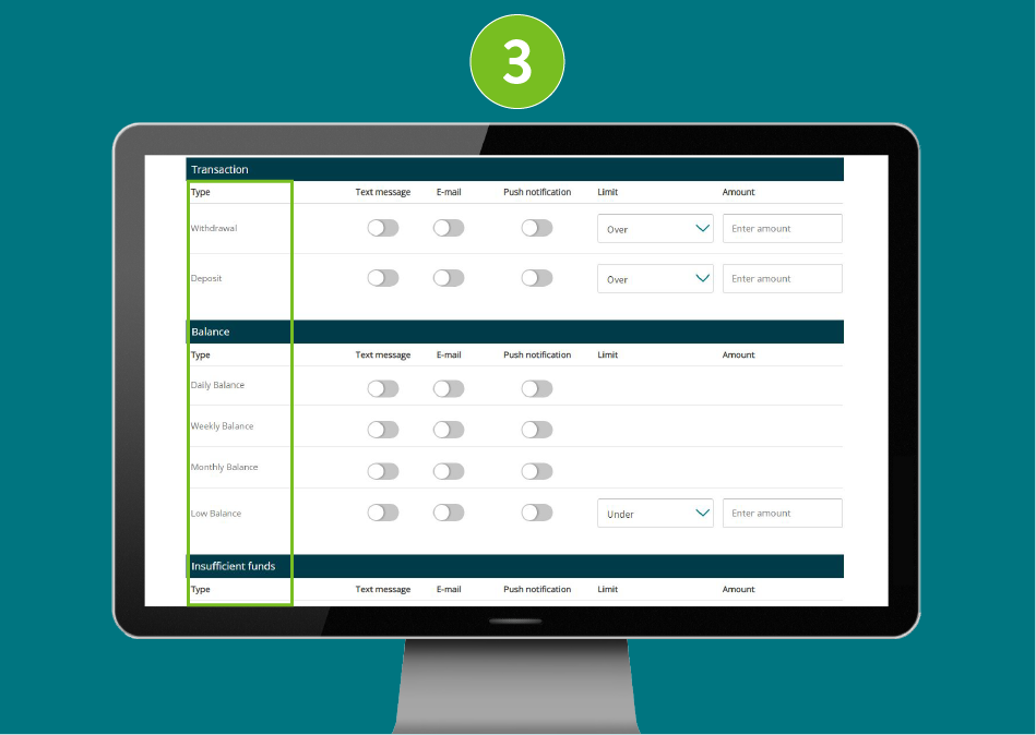 Desktop screenshot of website page with focus on 'Transaction Type(s)' selection menu.