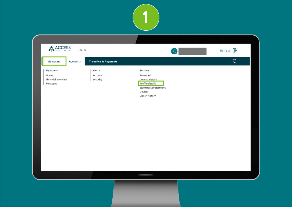 Website page in a desktop browser, focused on the “My Access” tab and the Profile Details section.
