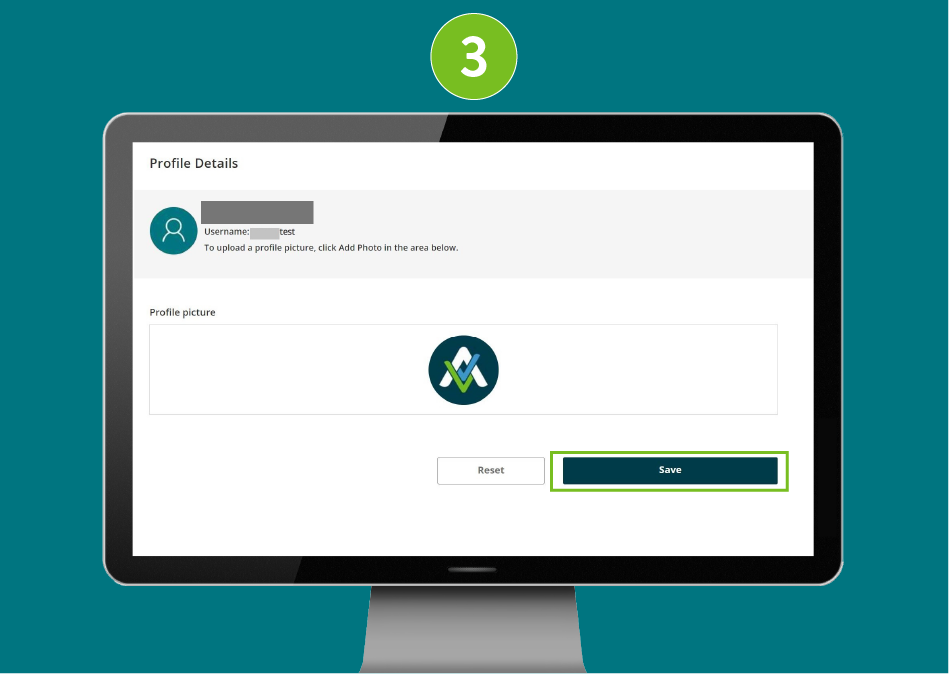 Profile Details page in a desktop browser, focused on the Save button.